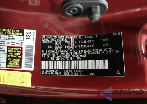 2017 Toyota Sienna Xle 8 Passenger from USA, damaged, VIN 5TDYZ3DCXHS773713